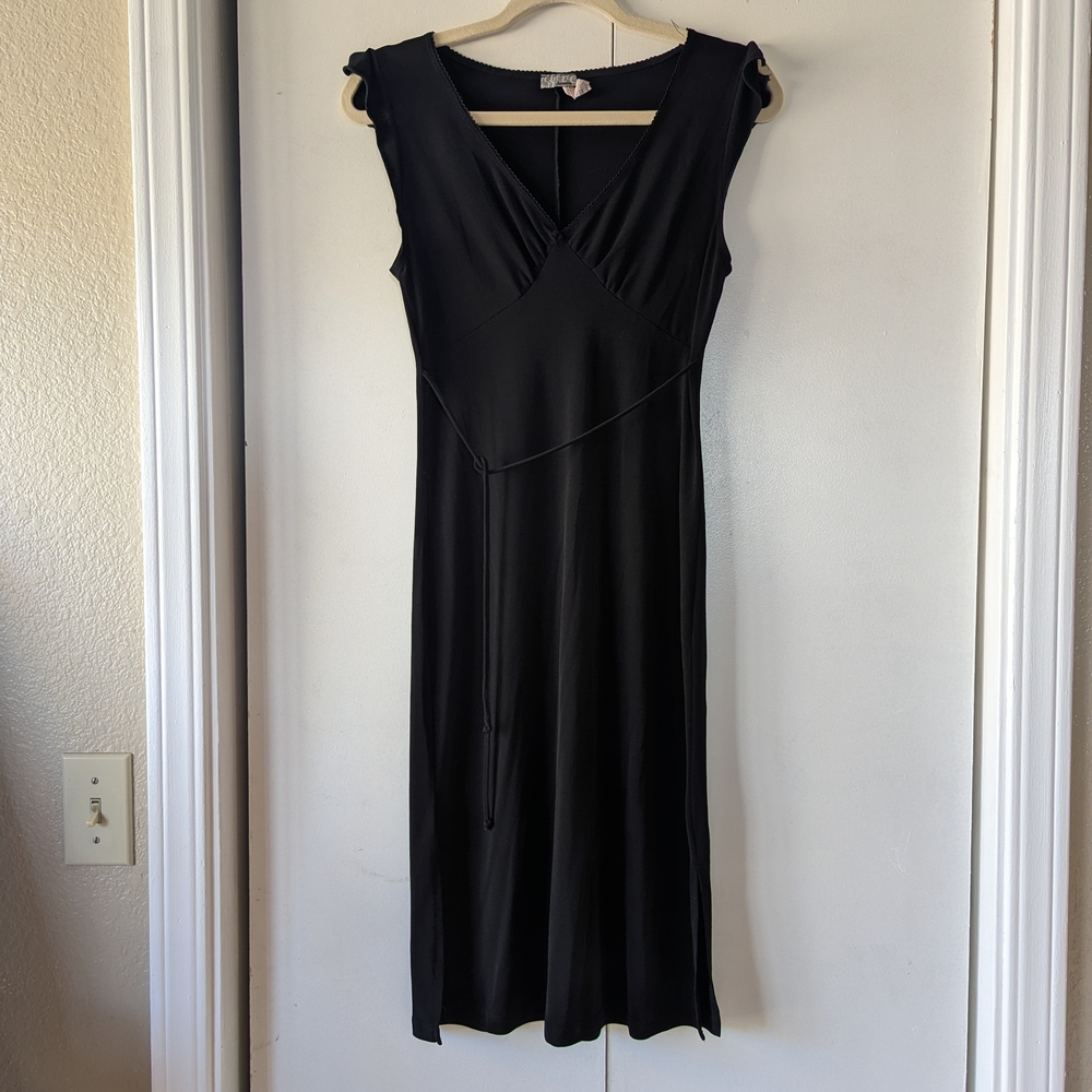 Vintage Black Midi Dress